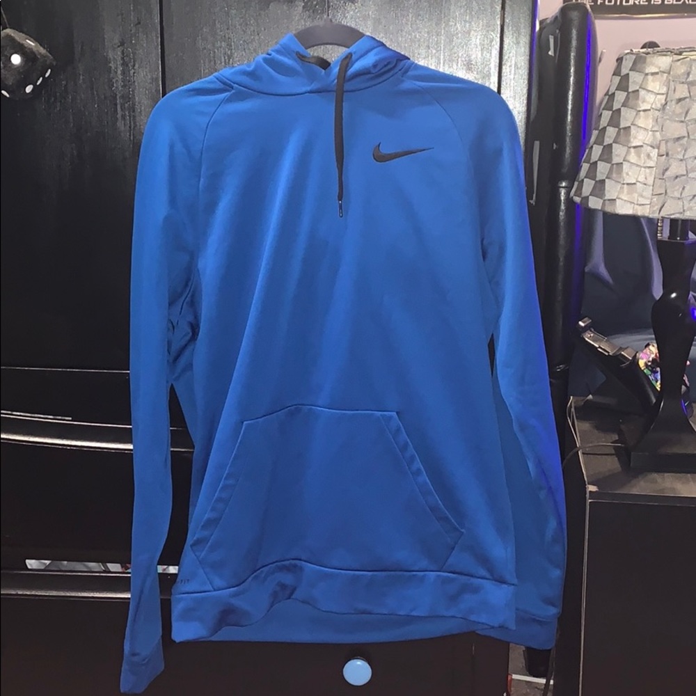 Blue Nike dri-fit sweatshirt